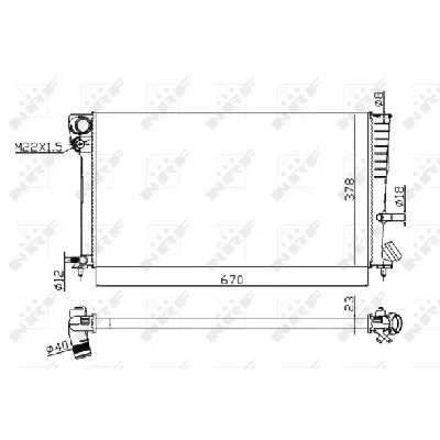 Hladnjak, hlađenje motora NRF NRF 58101A IC-DEB3D7