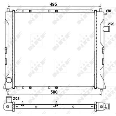 Hladnjak, hlađenje motora NRF NRF 58107A IC-C3C9DF