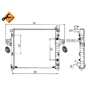 Hladnjak, hlađenje motora NRF NRF 58113 IC-AE5858