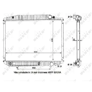 Hladnjak, hlađenje motora NRF NRF 58131 IC-AE5865