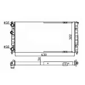 Hladnjak, hlađenje motora NRF NRF 58135 IC-AE5867