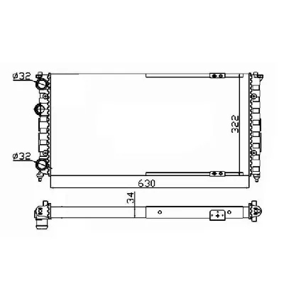 Hladnjak, hlađenje motora NRF NRF 58135 IC-AE5867