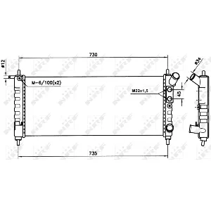 Hladnjak, hlađenje motora NRF NRF 58154 IC-AE5872