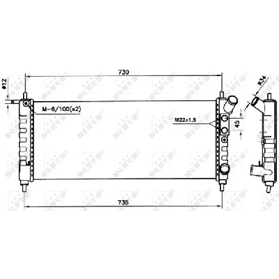 Hladnjak, hlađenje motora NRF NRF 58154 IC-AE5872