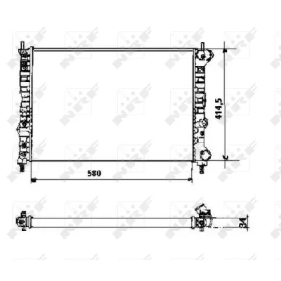 Hladnjak, hlađenje motora NRF NRF 58169 IC-AE587E