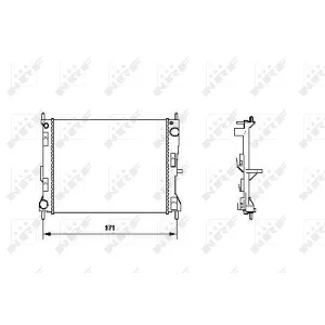 Hladnjak, hlađenje motora NRF NRF 58188 IC-AE588D