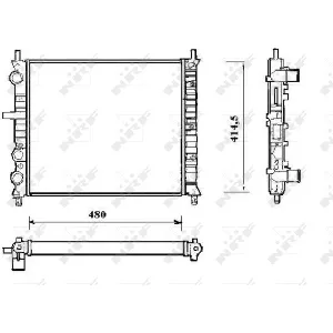 Hladnjak, hlađenje motora NRF NRF 58191 IC-AE5890
