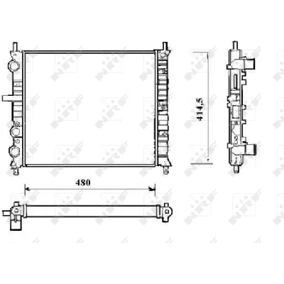Hladnjak, hlađenje motora NRF NRF 58191 IC-AE5890