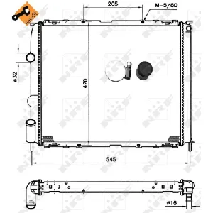 Hladnjak, hlađenje motora NRF NRF 58194 IC-AE5892