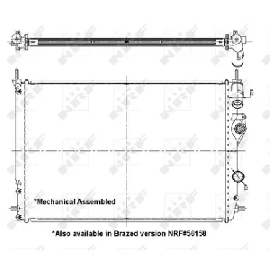 Hladnjak, hlađenje motora NRF NRF 58198 IC-AE5895