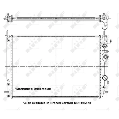 Hladnjak, hlađenje motora NRF NRF 58198 IC-AE5895