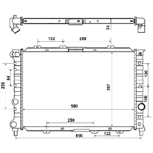 Hladnjak, hlađenje motora NRF NRF 58202 IC-AE5896