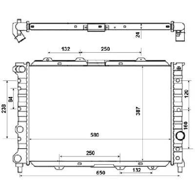 Hladnjak, hlađenje motora NRF NRF 58202 IC-AE5896