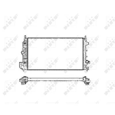 Hladnjak, hlađenje motora NRF NRF 58205 IC-C3CA61