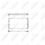 Hladnjak, hlađenje motora NRF NRF 58213 IC-AE589D