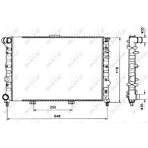 Hladnjak, hlađenje motora NRF NRF 58216 IC-AE58A0
