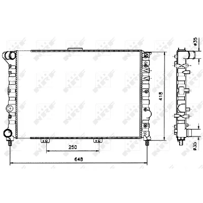 Hladnjak, hlađenje motora NRF NRF 58216 IC-AE58A0