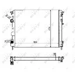 Hladnjak, hlađenje motora NRF NRF 58217 IC-AE58A1