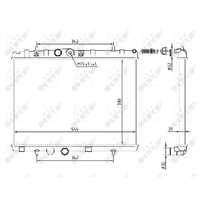 Hladnjak, hlađenje motora NRF NRF 58226A IC-D8182C