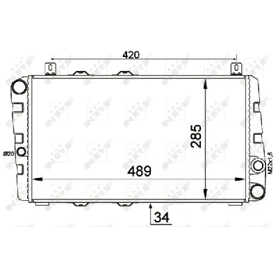 Hladnjak, hlađenje motora NRF NRF 58250 IC-AE58B0