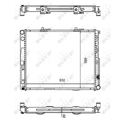 Hladnjak, hlađenje motora NRF NRF 58253 IC-AE58B3
