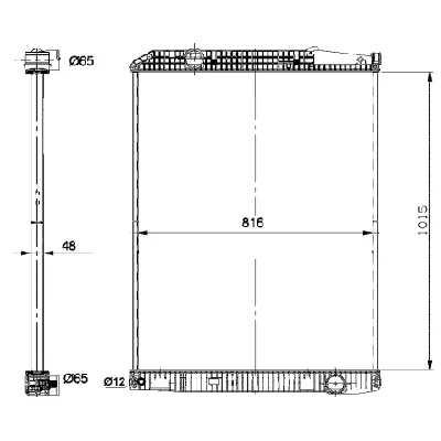 Hladnjak, hlađenje motora NRF NRF 58260 IC-D1FFBC