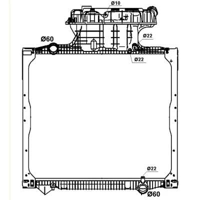 Hladnjak, hlađenje motora NRF NRF 58278 IC-C3FED9