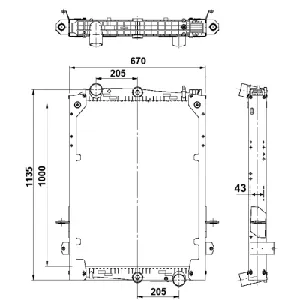 Hladnjak, hlađenje motora NRF NRF 58280 IC-D2450E