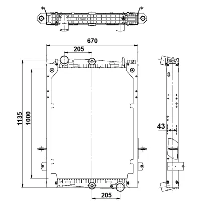 Hladnjak, hlađenje motora NRF NRF 58280 IC-D2450E