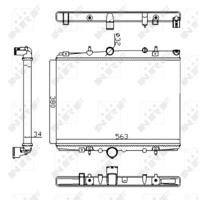 Hladnjak, hlađenje motora NRF NRF 58303A IC-DEB3DD