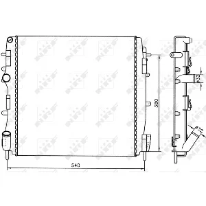 Hladnjak, hlađenje motora NRF NRF 58316A IC-E10FB4