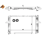 Hladnjak, hlađenje motora NRF NRF 58343 IC-C3C9CB
