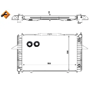 Hladnjak, hlađenje motora NRF NRF 58343 IC-C3C9CB