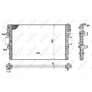 Hladnjak, hlađenje motora NRF NRF 58361 IC-C3C9D4