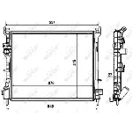 Hladnjak, hlađenje motora NRF NRF 58374 IC-C3CAD7