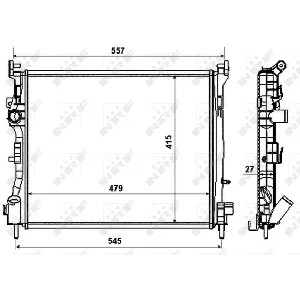 Hladnjak, hlađenje motora NRF NRF 58374 IC-C3CAD7