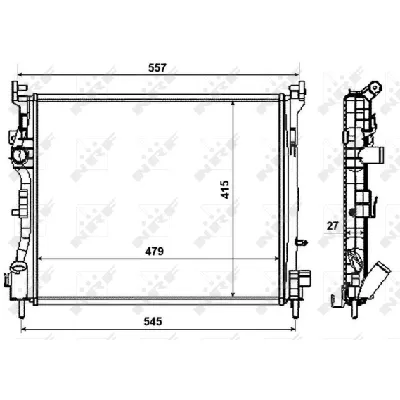 Hladnjak, hlađenje motora NRF NRF 58374 IC-C3CAD7