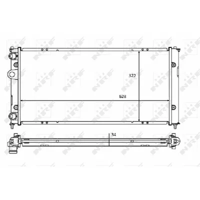 Hladnjak, hlađenje motora NRF NRF 58386 IC-D8183C