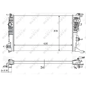 Hladnjak, hlađenje motora NRF NRF 58388 IC-DEB343
