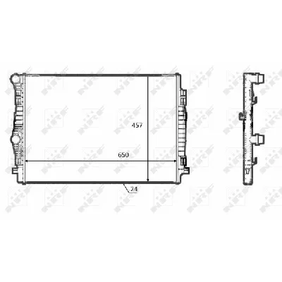 Hladnjak, hlađenje motora NRF NRF 58392 IC-DEB347