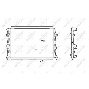 Hladnjak, hlađenje motora NRF NRF 58398 IC-D9E447