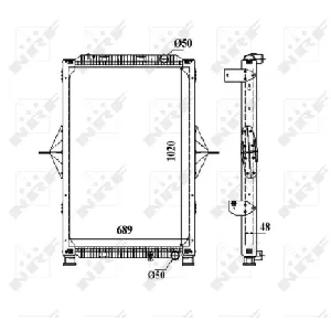Hladnjak, hlađenje motora NRF NRF 58402 IC-C3FEE2