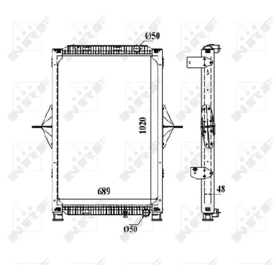 Hladnjak, hlađenje motora NRF NRF 58402 IC-C3FEE2