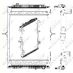 Hladnjak, hlađenje motora NRF NRF 58404 IC-C3FEE4