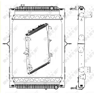 Hladnjak, hlađenje motora NRF NRF 58404 IC-C3FEE4
