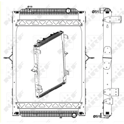 Hladnjak, hlađenje motora NRF NRF 58404 IC-C3FEE4