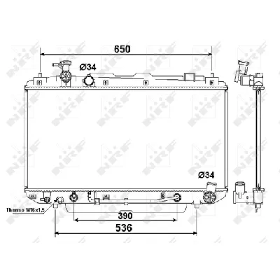 Hladnjak, hlađenje motora NRF NRF 58415 IC-D2F307