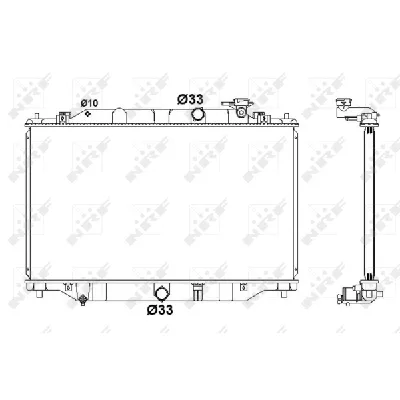 Hladnjak, hlađenje motora NRF NRF 58416 IC-D2F308