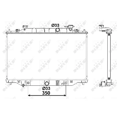 Hladnjak, hlađenje motora NRF NRF 58417 IC-D2F312