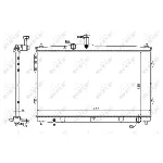 Hladnjak, hlađenje motora NRF NRF 58419 IC-D60C1B